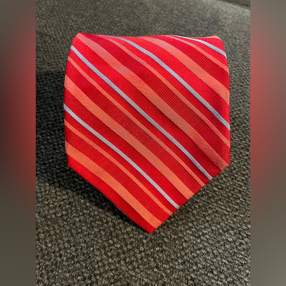 Daniel Cremieux Red Striped Silk Tie Classic Business Necktie